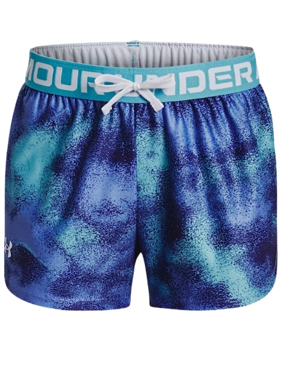 Under Armour Blue Teal Gradient Print Running Shorts Size M